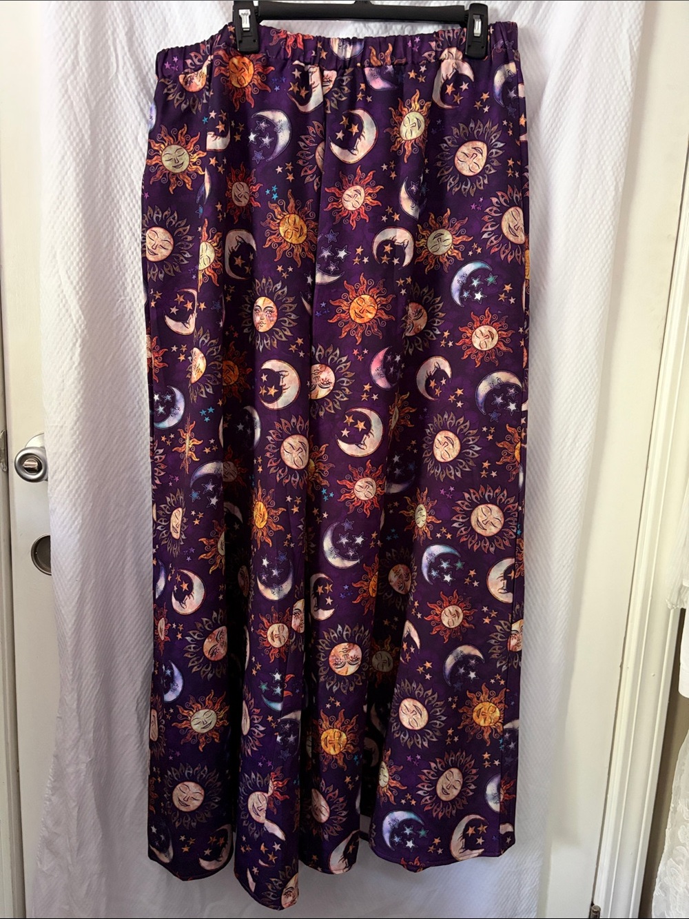 NWT Romwe Purple Celestial Sun/Moon/Star Extra Wide Leg Pants in 2xl
